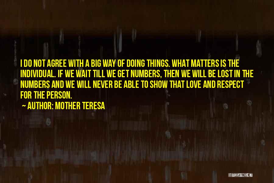 Waiting Love Quotes By Mother Teresa