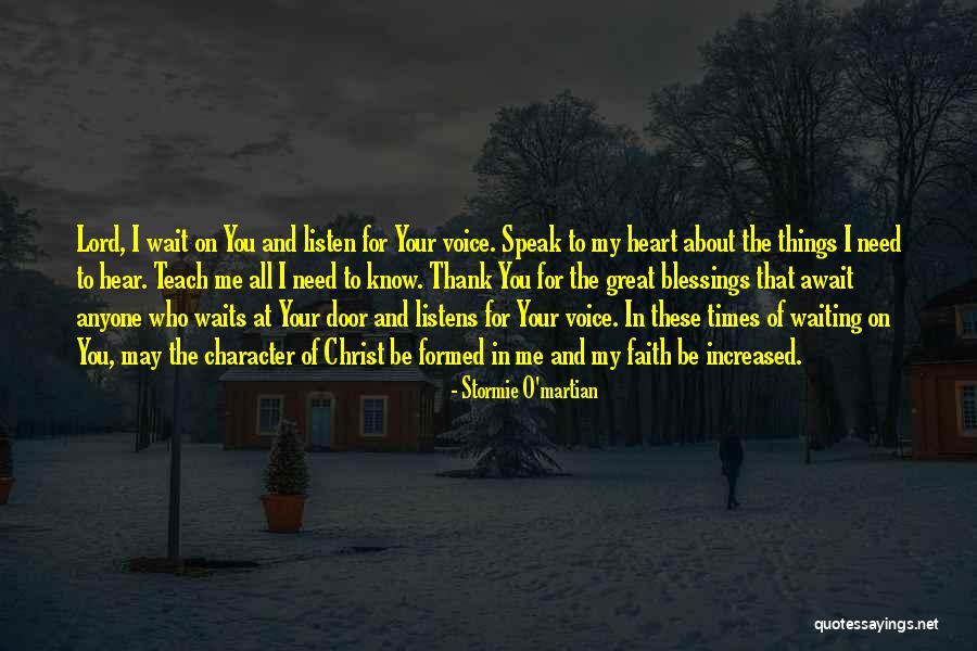 Waiting On The Lord Quotes By Stormie O'martian