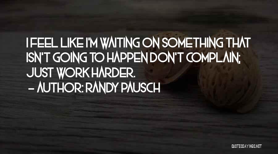 Waiting Something To Happen Quotes By Randy Pausch