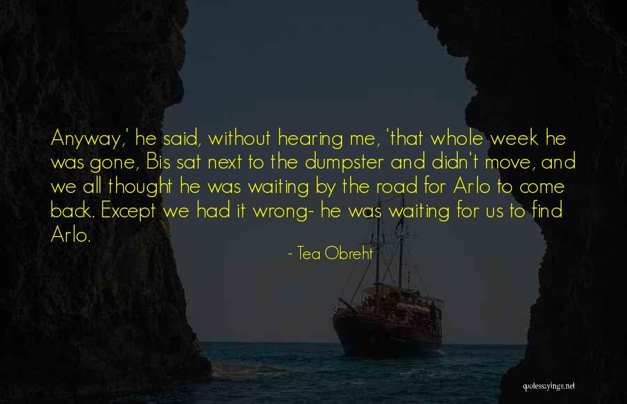Waiting To Come Back Quotes By Tea Obreht Waiting To Come Back Quotes By Tea Obreht