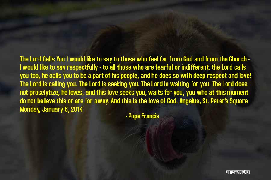 Waiting To Say I Love You Quotes By Pope Francis