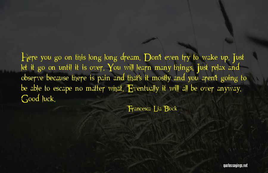 Wake Up And Dream Quotes By Francesca Lia Block Wake Up And Dream Quotes By Francesca Lia Block