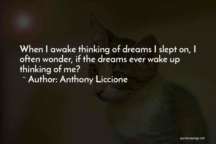 Wake Up Dreaming Quotes By Anthony Liccione