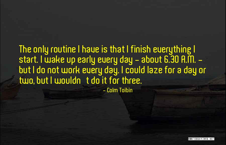 Wake Up Early For Work Quotes By Colm Toibin