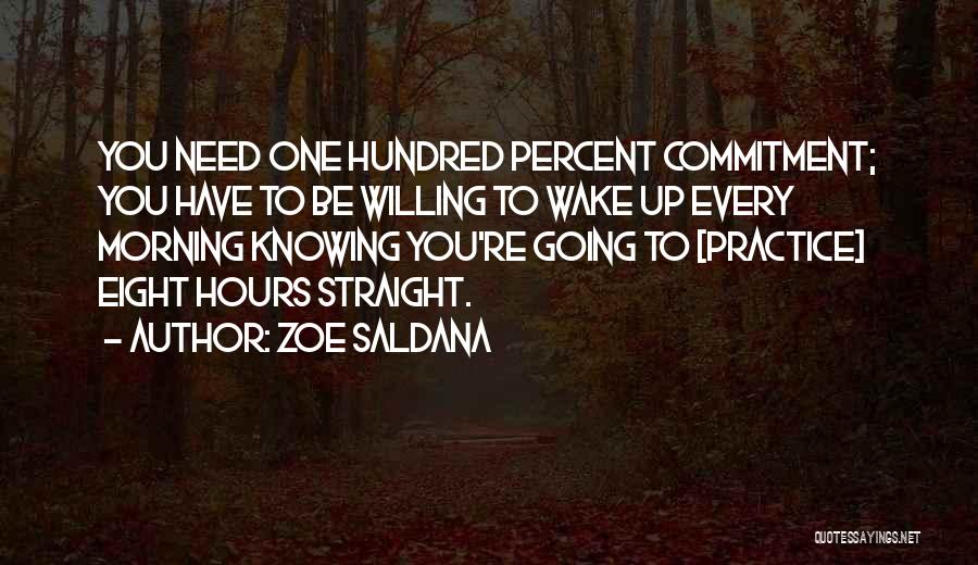 Wake Up Motivational Quotes By Zoe Saldana