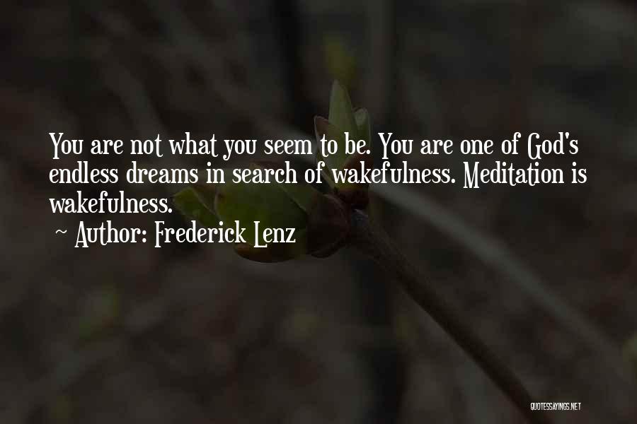 Wakefulness Quotes By Frederick Lenz