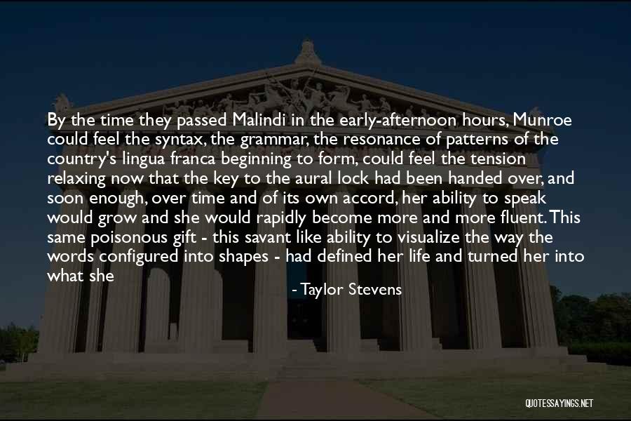 Waking Early Quotes By Taylor Stevens Waking Early Quotes By Taylor Stevens