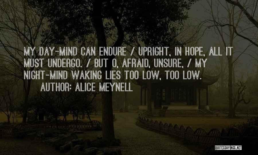 Waking Up With Someone On Your Mind Quotes By Alice Meynell