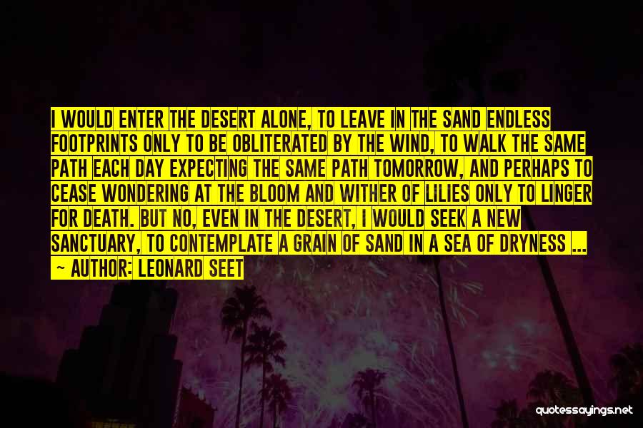 Walk On Sand Quotes By Leonard Seet