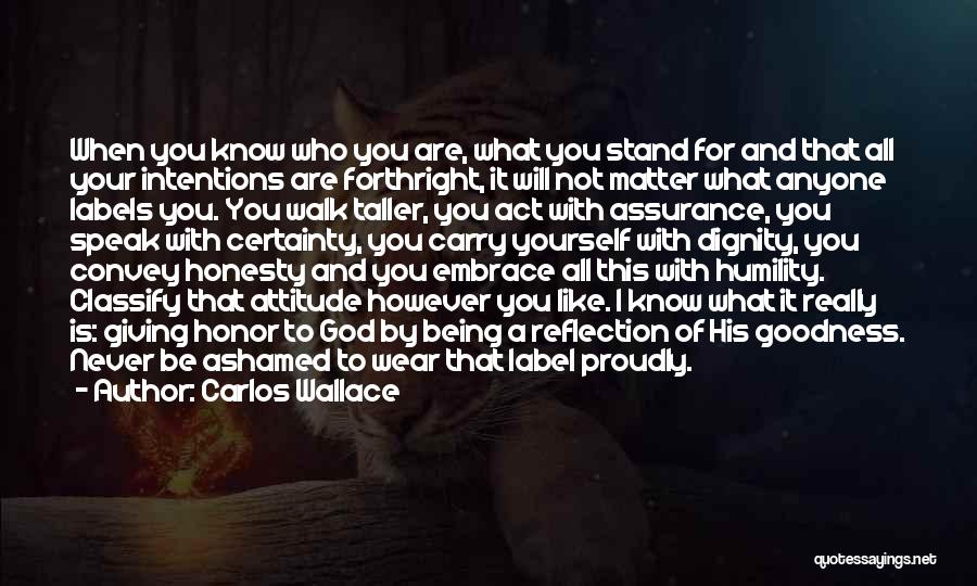 Walk Proudly Quotes By Carlos Wallace