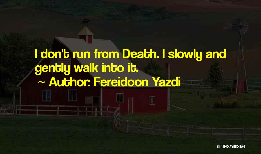 Walk Slowly Quotes By Fereidoon Yazdi