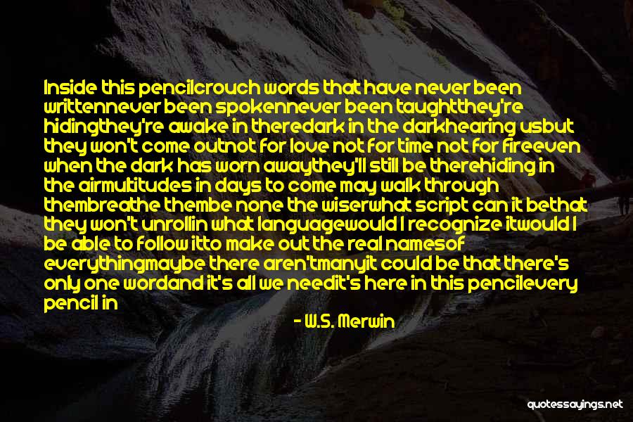 Walk Through Fire Quotes By W.S. Merwin Walk Through Fire Quotes By W.S. Merwin