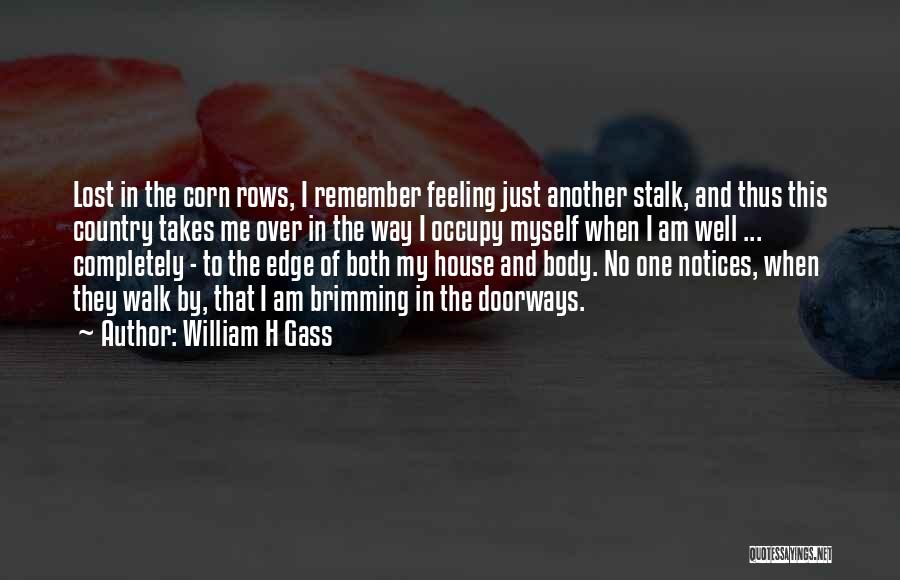 Walk To Remember Quotes By William H Gass