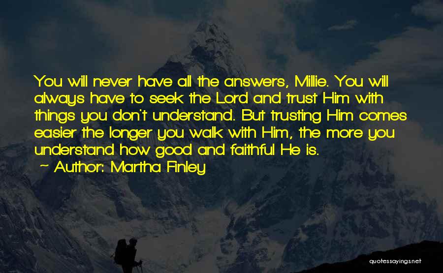 Walk With The Lord Quotes By Martha Finley