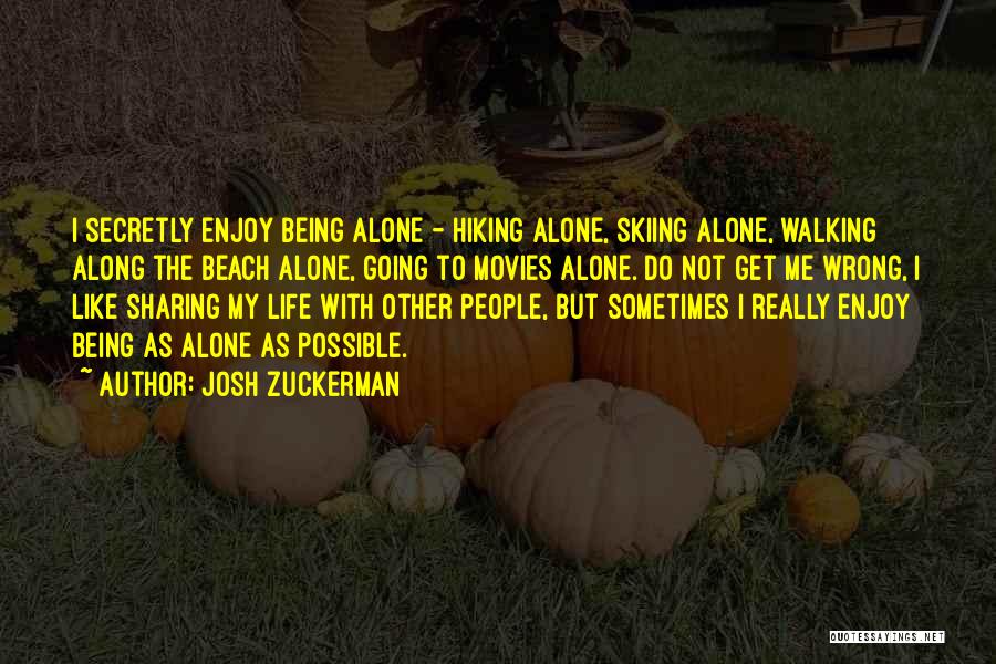 Walking Alone In The Beach Quotes By Josh Zuckerman