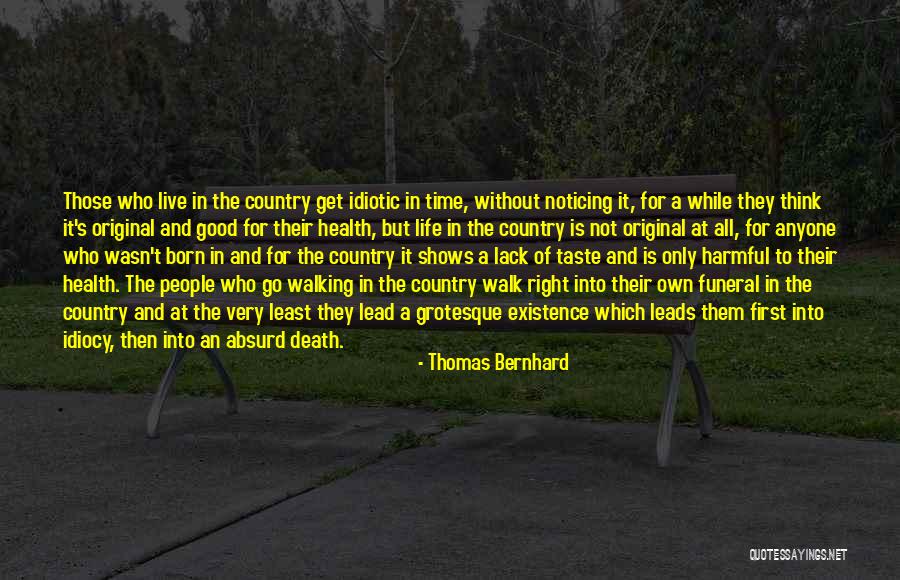 Walking Good For Health Quotes By Thomas Bernhard