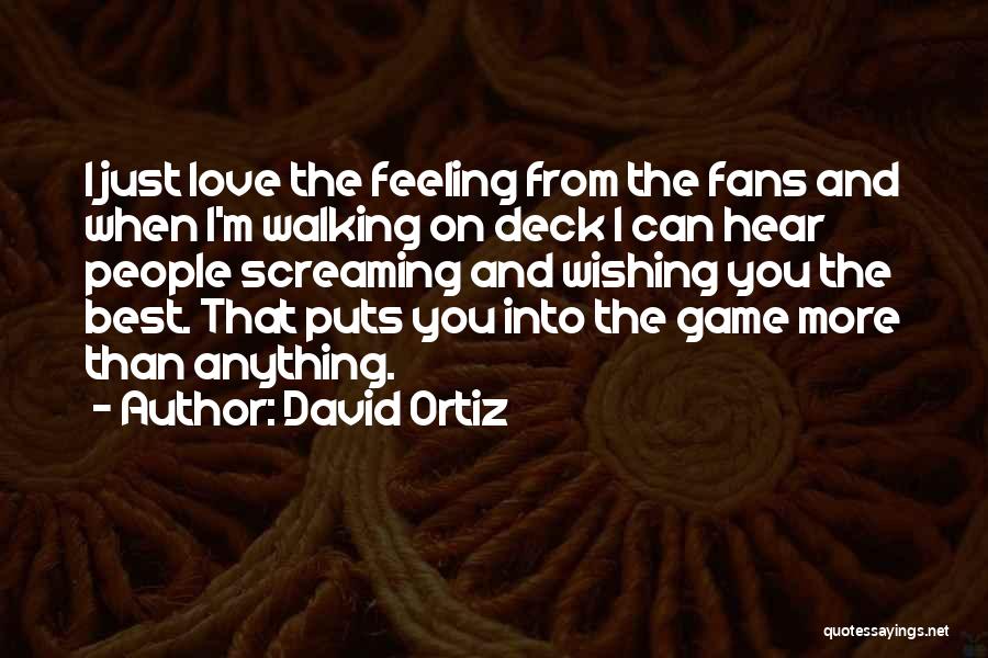 Walking Into Love Quotes By David Ortiz