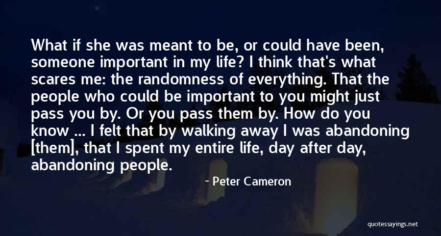 Walking Out Of Someone's Life Quotes By Peter Cameron Walking Out Of Someone's Life Quotes By Peter Cameron