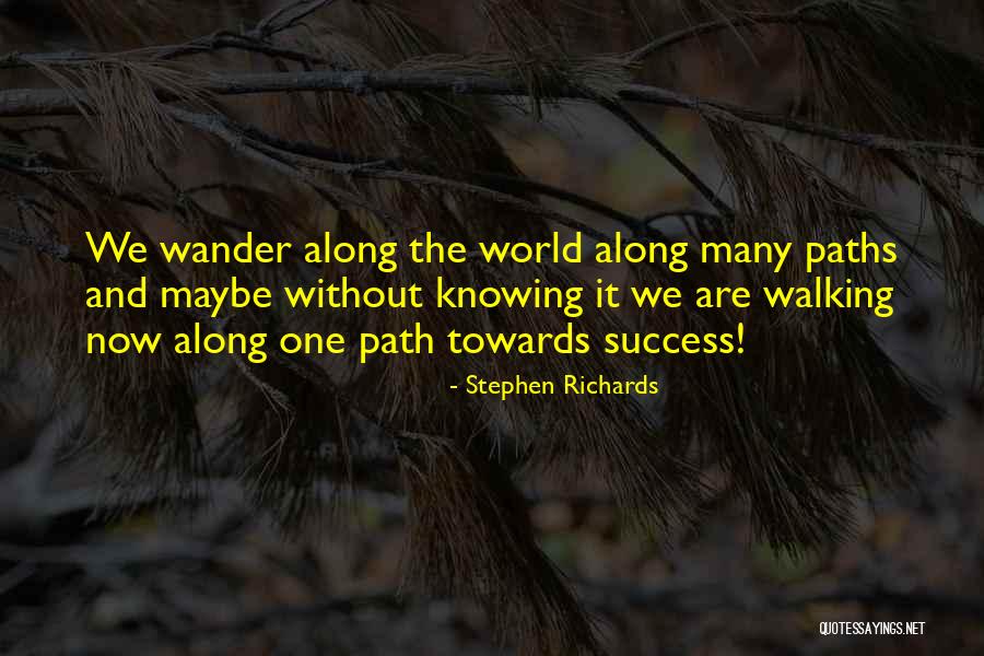 Walking Towards Success Quotes By Stephen Richards