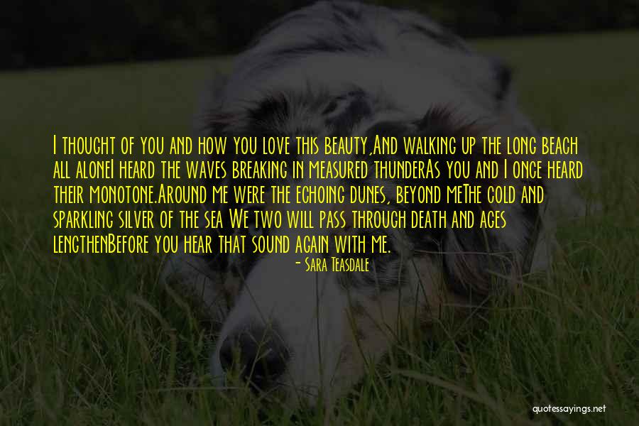 Walking With You Love Quotes By Sara Teasdale