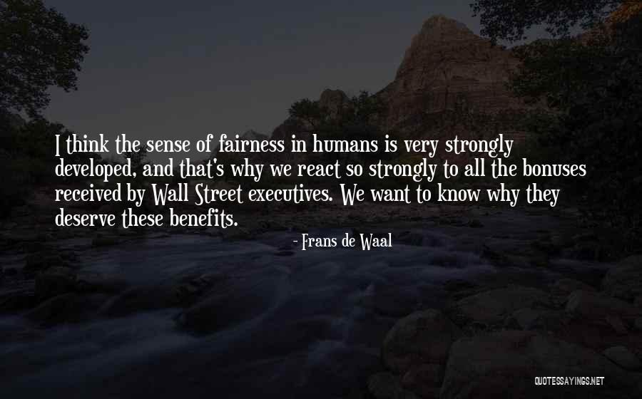 Wall Of Street Quotes By Frans De Waal