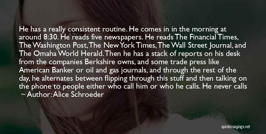 Wall Street Journal Quotes By Alice Schroeder