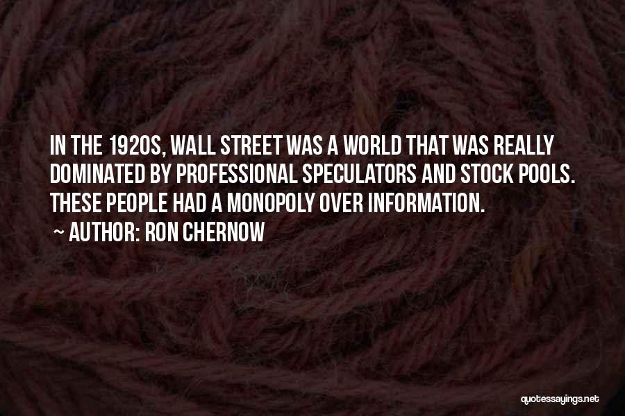 Wall Street Quotes By Ron Chernow