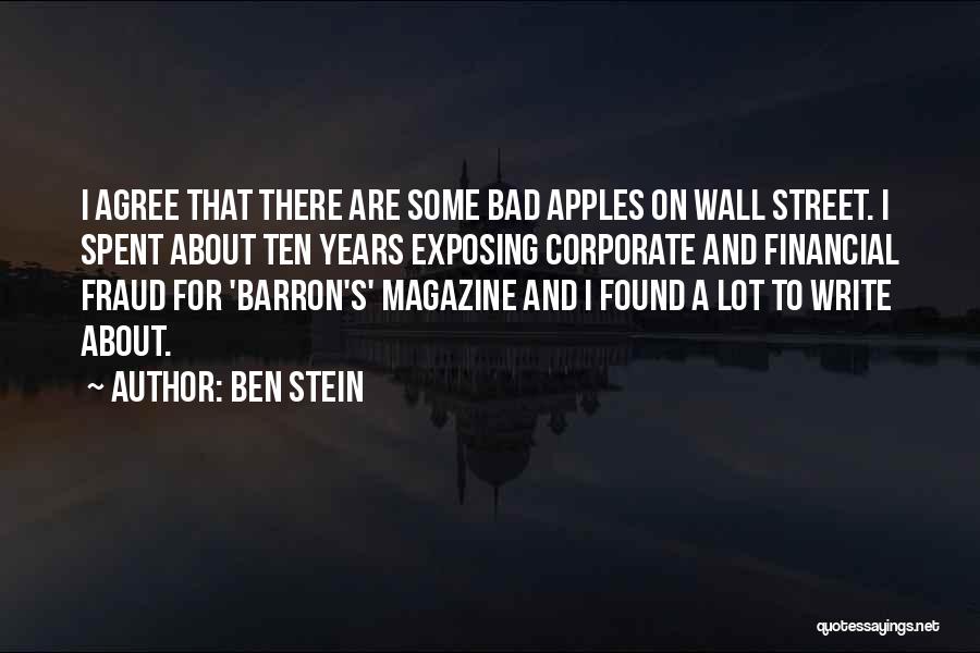 Wall Street's Quotes By Ben Stein