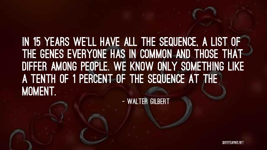 Walter Gilbert Quotes 1232750