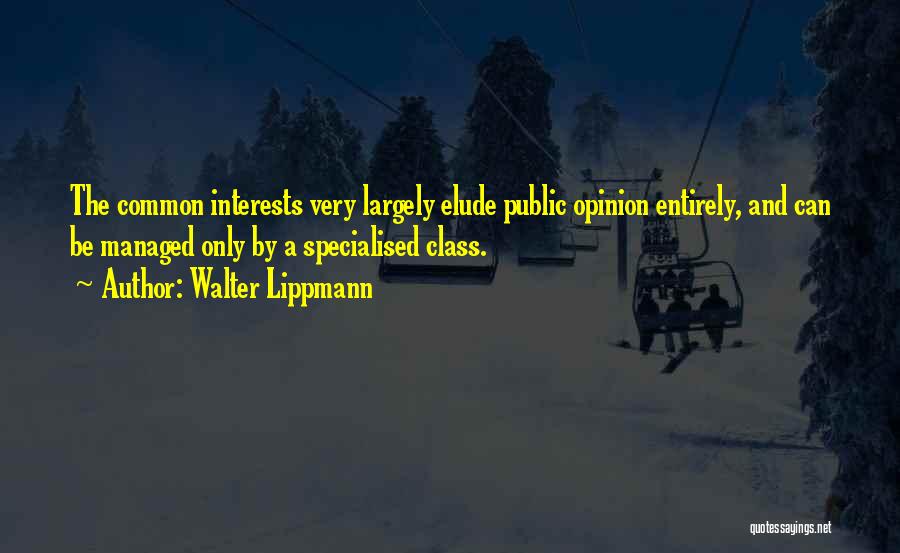 Walter Lippmann Public Opinion Quotes By Walter Lippmann