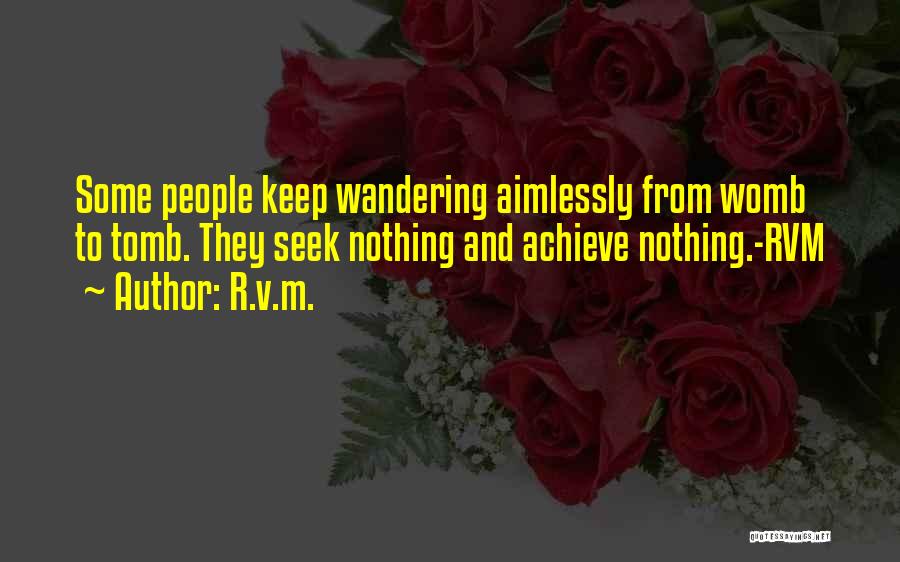 Wandering Aimlessly Quotes By R.v.m.