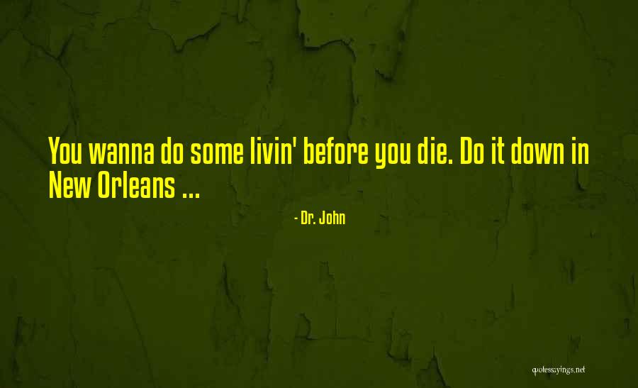 Wanna Die Now Quotes By Dr. John