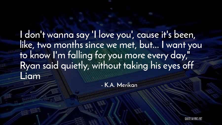 Wanna Love You Quotes By K.A. Merikan