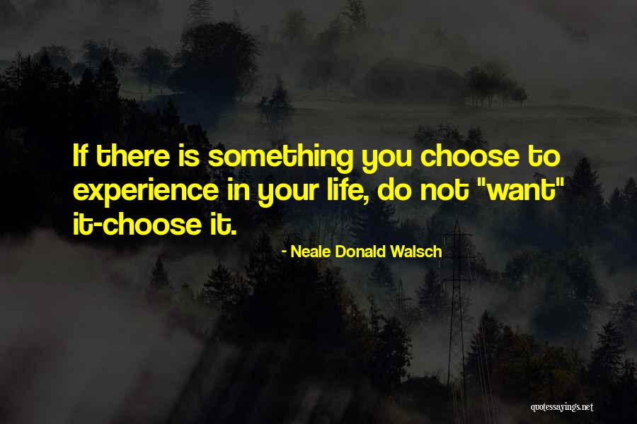 Want Something In Life Quotes By Neale Donald Walsch