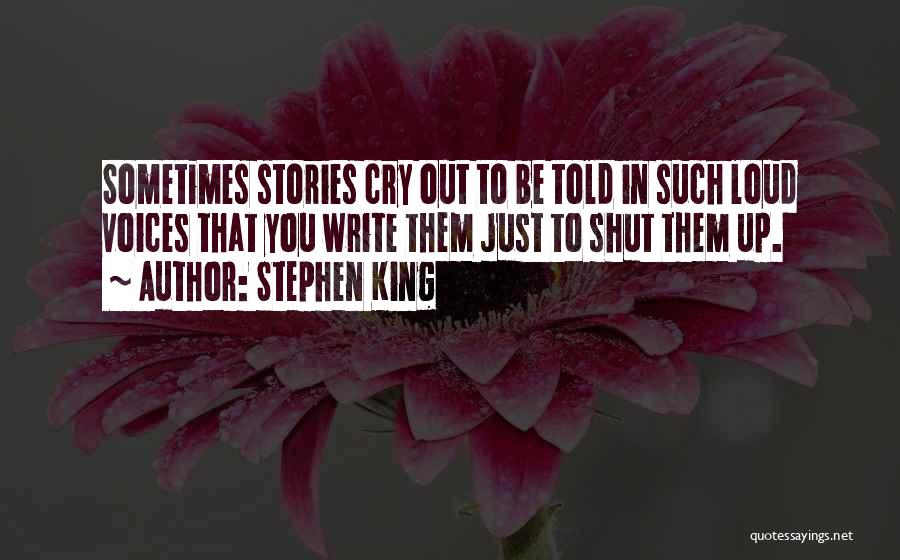 Want To Cry Loud Quotes By Stephen King