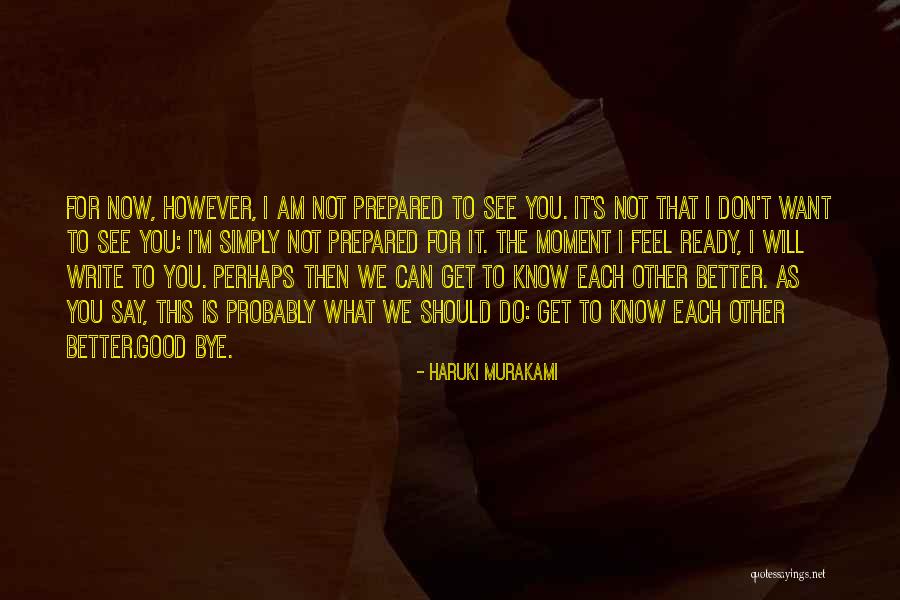 Want To Get To Know You Better Quotes By Haruki Murakami