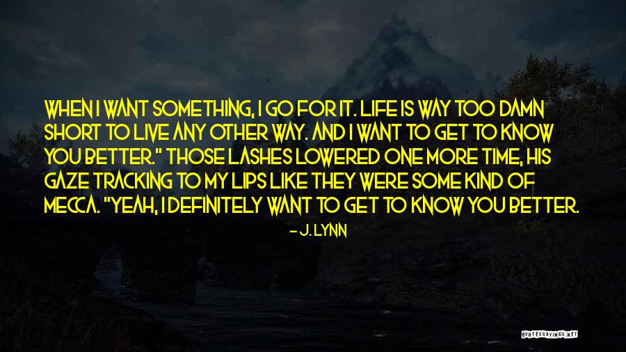 Want To Get To Know You Better Quotes By J. Lynn