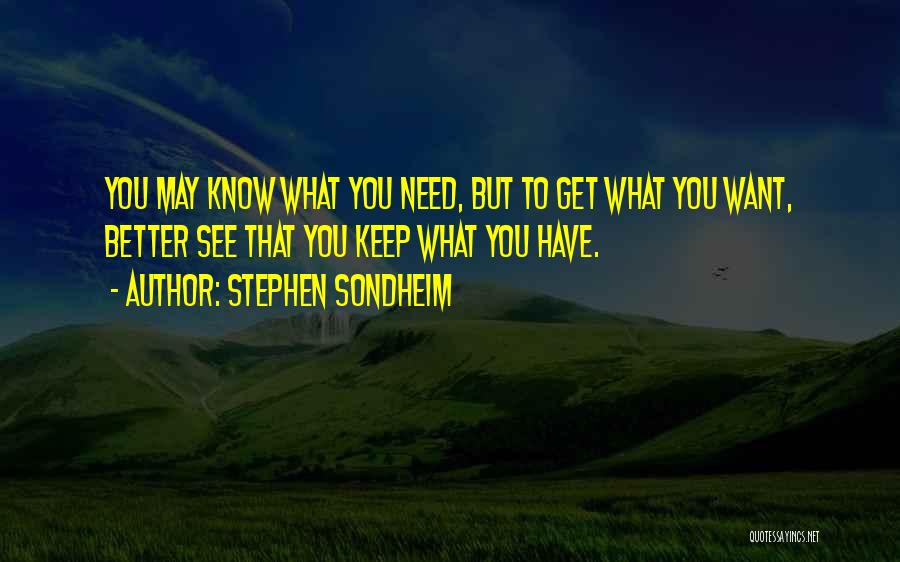 Want To Know You Better Quotes By Stephen Sondheim