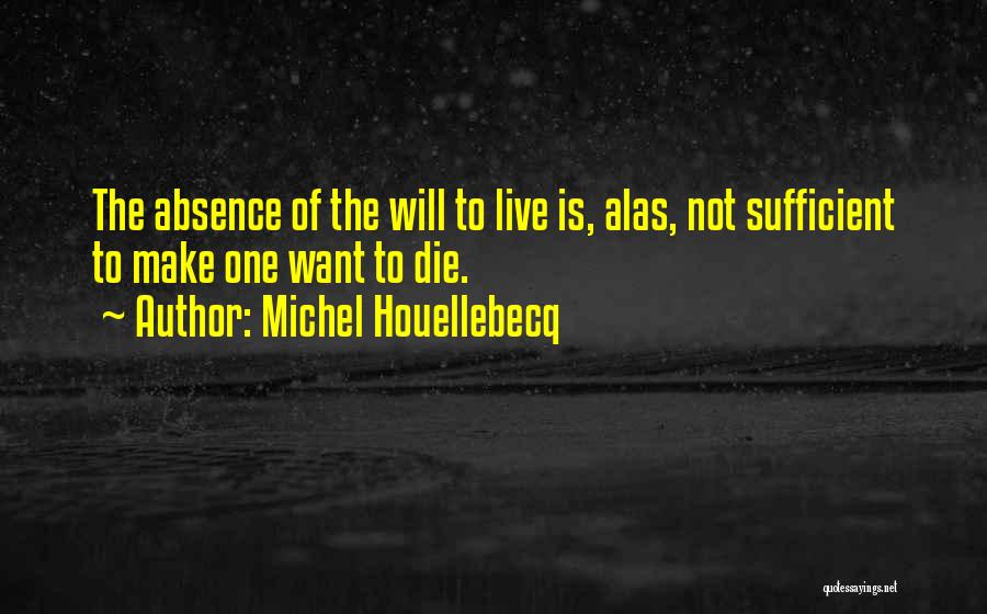 Want To Live Life Quotes By Michel Houellebecq