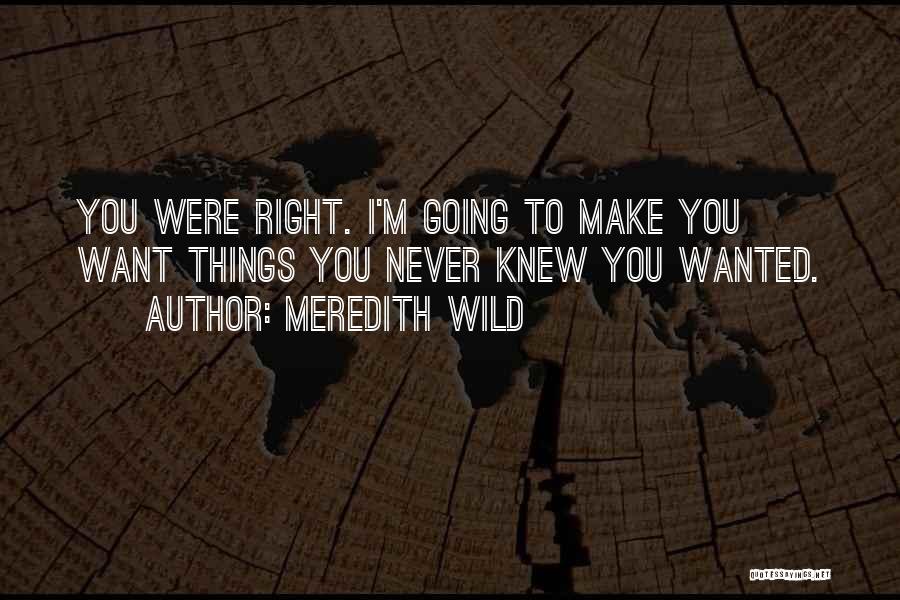 Want To Make Things Right Quotes By Meredith Wild