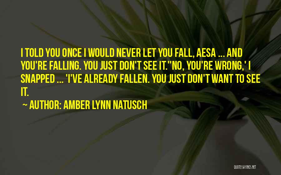 Want To See You Fall Quotes By Amber Lynn Natusch