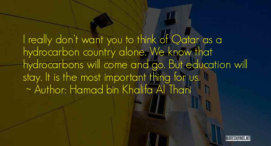 Want To Stay Alone Quotes By Hamad Bin Khalifa Al Thani