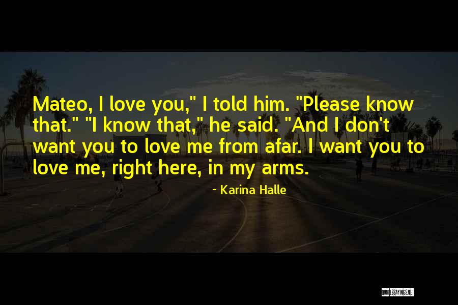 Want You In My Arms Quotes By Karina Halle