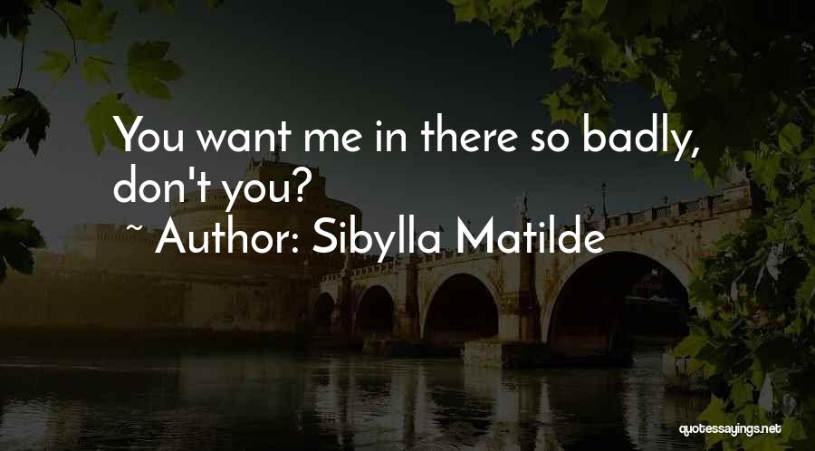 Want You So Badly Quotes By Sibylla Matilde