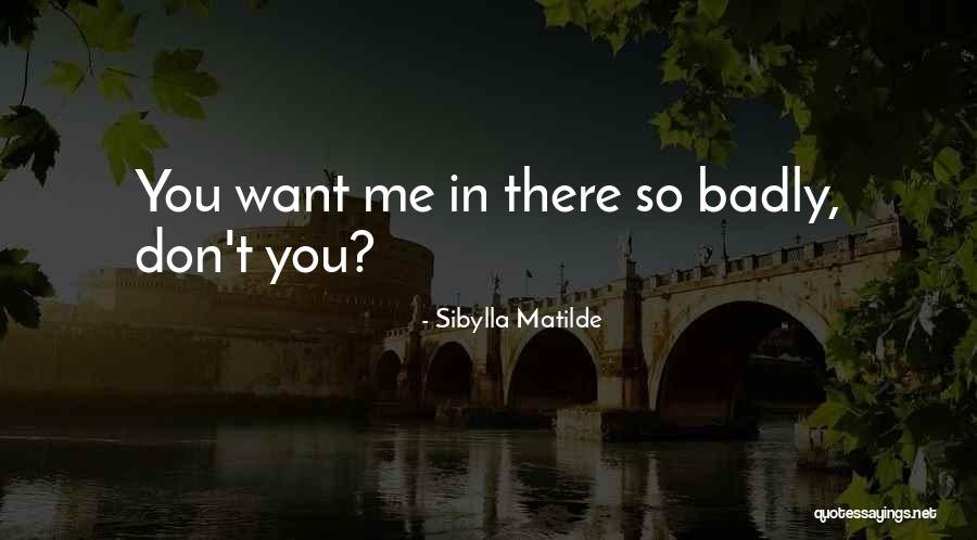 Want You So Badly Quotes By Sibylla Matilde