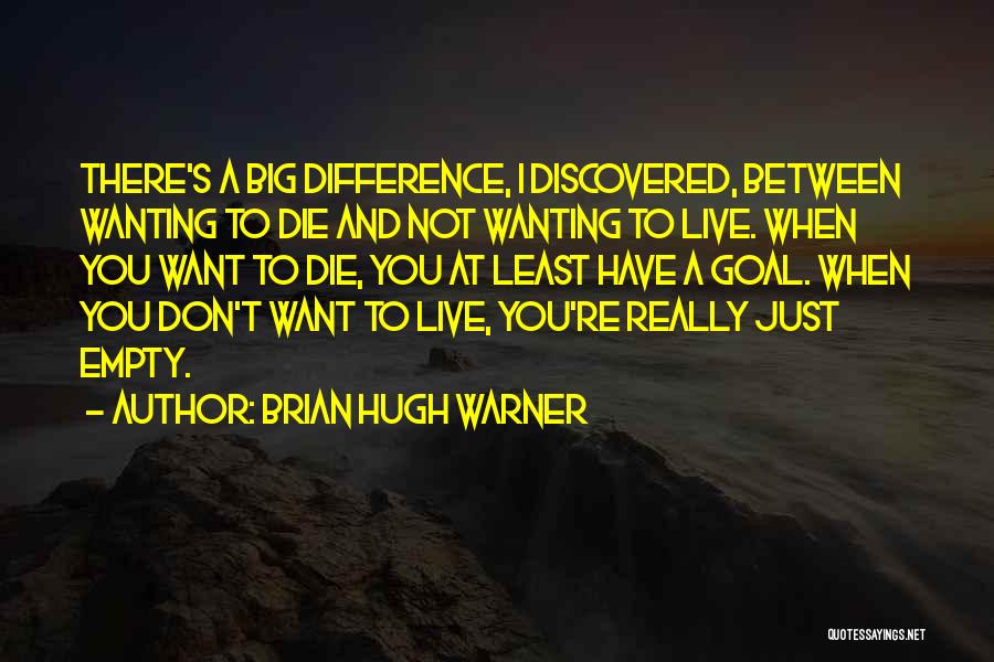 Wanting Death Quotes By Brian Hugh Warner