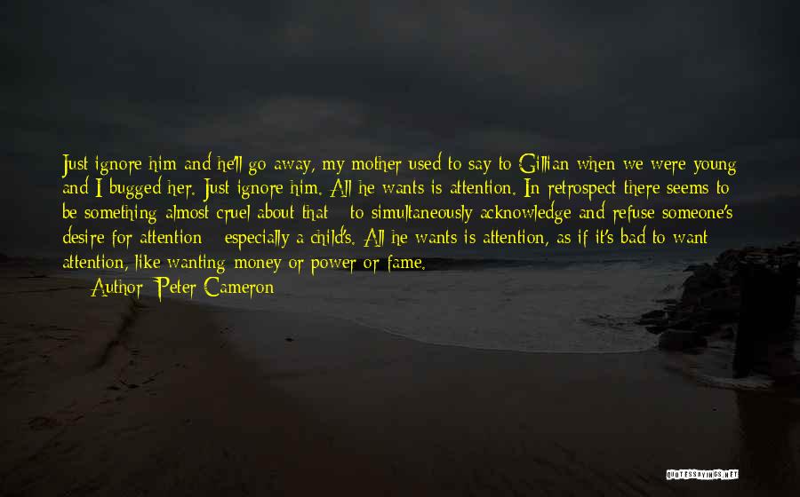 Wanting His Attention Quotes By Peter Cameron