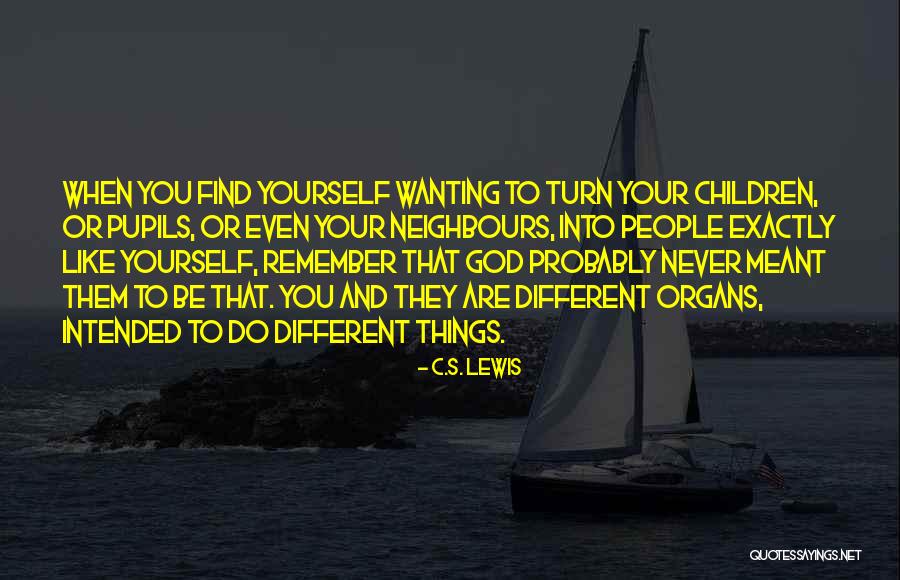 Wanting Things To Be Different Quotes By C.S. Lewis