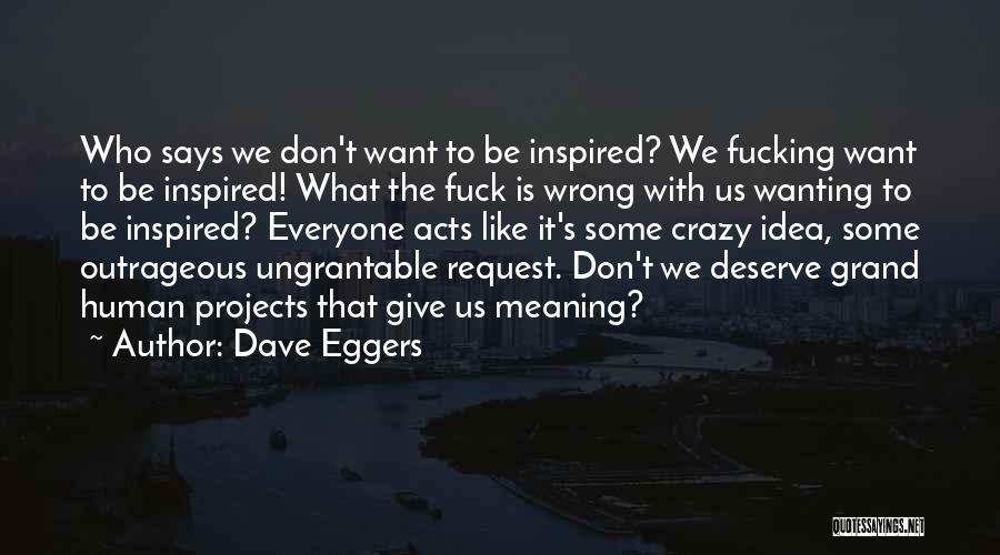 Wanting To Do Something Crazy Quotes By Dave Eggers
