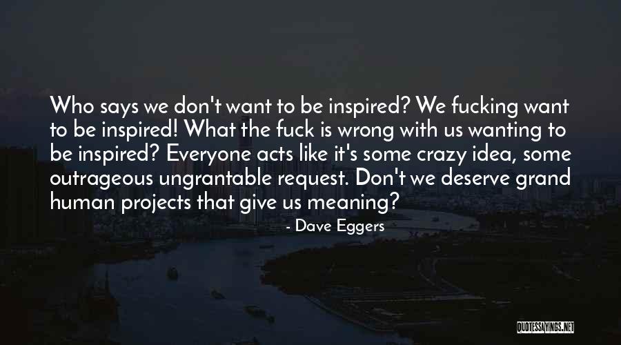 Wanting To Do Something Crazy Quotes By Dave Eggers